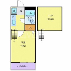 ローズアパートR14番館B棟の物件間取画像